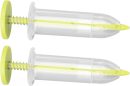 t Mini Sowing Seed Dispenser, Adjustable Manual Seeder, Gardening Tool for Precise Sowing (Yellow)
