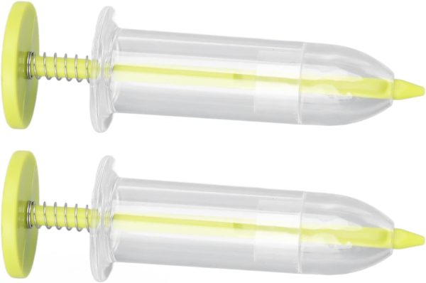 t Mini Sowing Seed Dispenser, Adjustable Manual Seeder, Gardening Tool for Precise Sowing (Yellow)