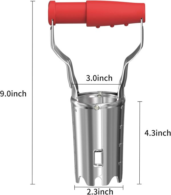 D Bulb Planter with Depth Markers - Automatic Soil Releasing Seed Bulb Transplanter for Planting/Digging Tulips, Daffodils, Dahlias and More! - Image 2