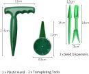 6 Pack Sowing Seeds Dispenser Set, Adjustable Garden Hand Planter Seeder Tool Flower Plant Sow Traditional Sets, Seedlings Dibber and