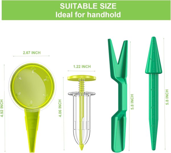 8 Pack Sowing Seed Dispenser Seeder Sower Planter Set, Handheld Mini Seedlings Dibber and  Garden Hand Tool, Ideal Gardening Tools for Small Seeds of Flowers, Vegetables - Image 2