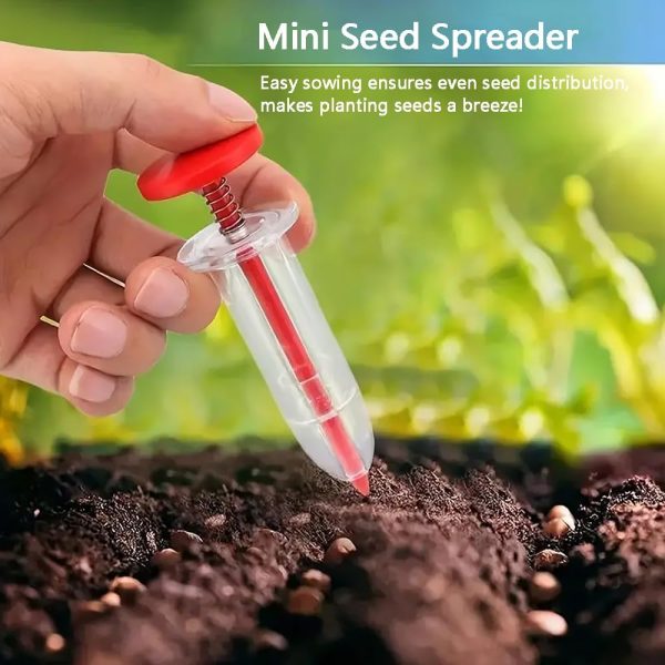 6 PCS Mini Seed Spreader Set, 2025 New Mini Sowing Seed Dispenser, Small Garden Seed Planter Tool, Hand held Manual Seed Spreader with Seedlings Dibber and  Set for Tiny Seeds - Image 2