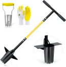 3PCS Bulb Planter Tools Set, Long Handle Bulb Planting Tool and Small Flowers Transplanter Tool for Tulips, Daffodils, Lily