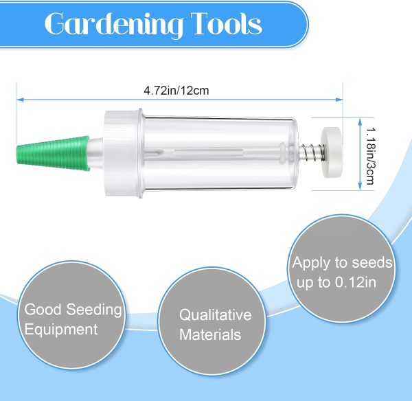 Mini Sowing Seed Dispenser Sower Seed Spreader Garden Planter Hand Seeder Tool Seed Manual Planter Garden Flower Plant Sower Planter Mini Hand Garden Seed Dispenser Planter Starter Seeder - Image 2