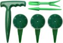 6 Pack Sowing Seeds Dispenser Set, Adjustable Garden Hand Planter Seeder Tool Flower Plant Sow Traditional Sets, Seedlings Dibber and