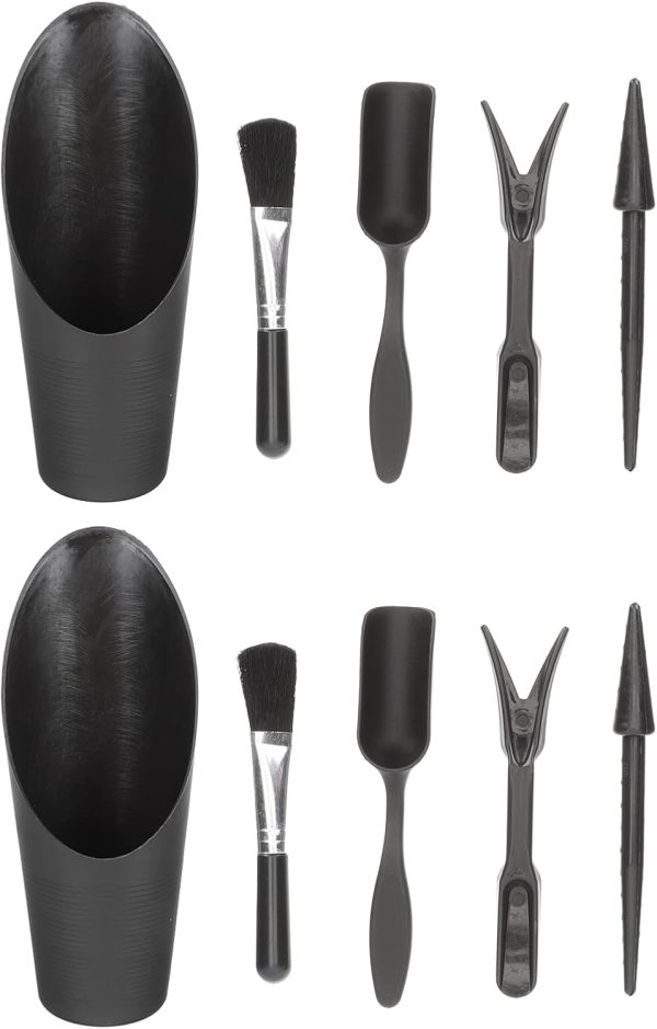 2 Sets Transplanter Pots Set Sets Plant Care Accessories Garden Rake Flower Planting Tools Garden Tool Set Plastic Black Gardening Accessory Succulent Planting Supplies Mini