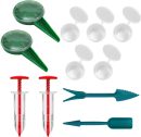 11pcs Mini Handheld Seed Spreader Kit, Plastic Small Sowing Seed Seeder Tiny Manual Planter Dispenser Seedlings Dibber and  Carrot Tool for Lettuce Grass and Spinach