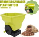 Handheld Grass Seed Spreader,Reusable Garden Supplies Fertilizer Spreader,Manual Labor Saving Handheld Green Spreader,Salt Broadcast Spreader for Lawns (Yellow)