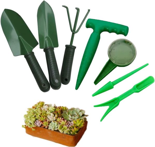 7 Pack Sowing Seeds Dispenser Set, Adjustable Garden Hand Planter Seeder Tool Flower Plant Sow Traditional Sets, Seedlings Dibber and