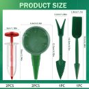 6 PCS Mini Seed Spreader, Sowing Seed Dispenser with 5 Speeds, Sowing Helper, Small Seed Planter Tool, Manual Seedlings Dibber and  Set, Seed Sower Spreader Handheld for Tiny Seeds (Red)