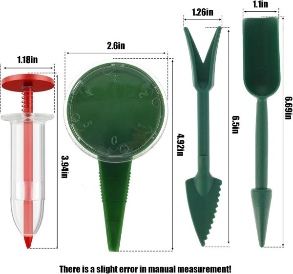 17Pcs Mini Seed Spreader, 2025 New Mini Sowing Seed Dispenser with a Pair of Gloves and Ten Plant Labels, Manual Seedlings Dibber and  Set, Small Seed Planter Tool for Garden - Image 2