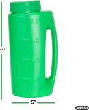 Seed Spreader, Handheld Shaker for Lawn Seeds, Ice Melt Salt, Calcium, Deicer, Weed and Feed Spreader, 2 Liter, Adjustable Hole Size, with Cut Out Handle