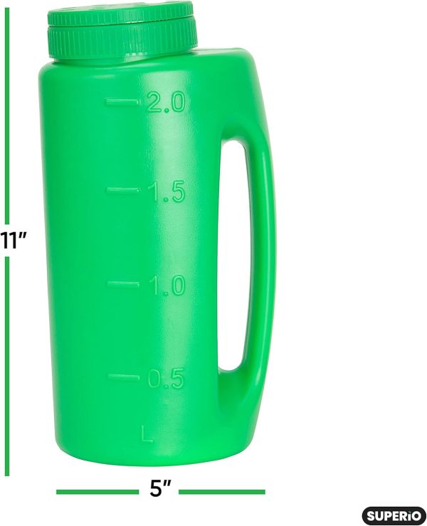 Seed Spreader, Handheld Shaker for Lawn Seeds, Ice Melt Salt, Calcium, Deicer, Weed and Feed Spreader, 2 Liter, Adjustable Hole Size, with Cut Out Handle - Image 2
