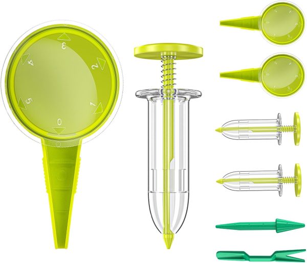 8 Pack Sowing Seed Dispenser Seeder Sower Planter Set, Handheld Mini Seedlings Dibber and  Garden Hand Tool, Ideal Gardening Tools for Small Seeds of Flowers, Vegetables