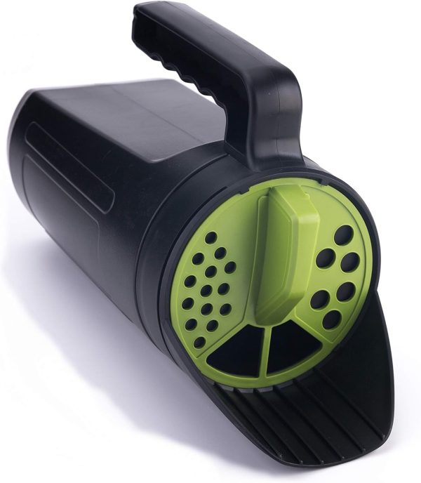 Hand Spreader Shaker, Handheld Spreader for Grass Seed, Fertilizer & Earth Food, Snow Salt, Ice and Snow Melt - Multiple Adjustable Opening Sizes for All Purpose- Up to 80 Oz