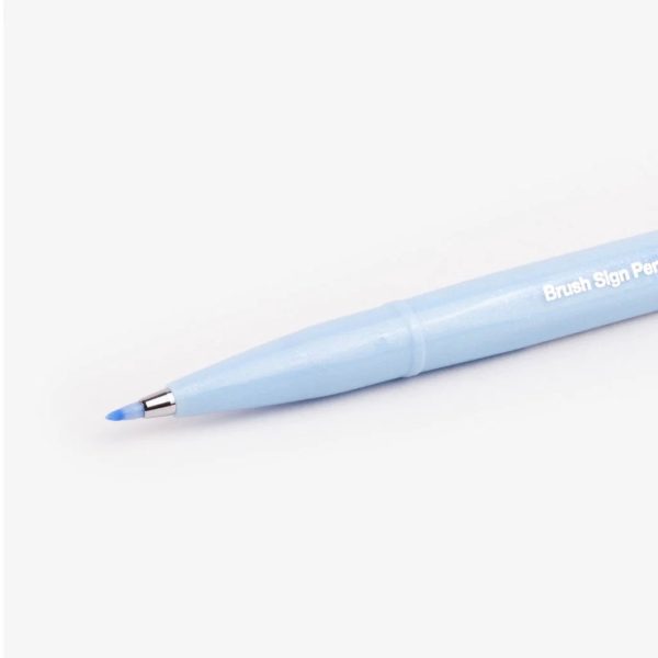 Touch Sign Brush Tip Pen Gray Blue