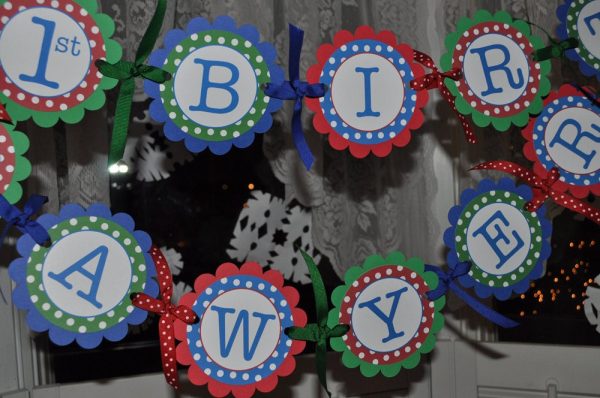 Birthday Party Favor Sticker Labels - Polka Dot Set
