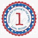 Birthday Party Favor Sticker Labels - Polka Dot Set